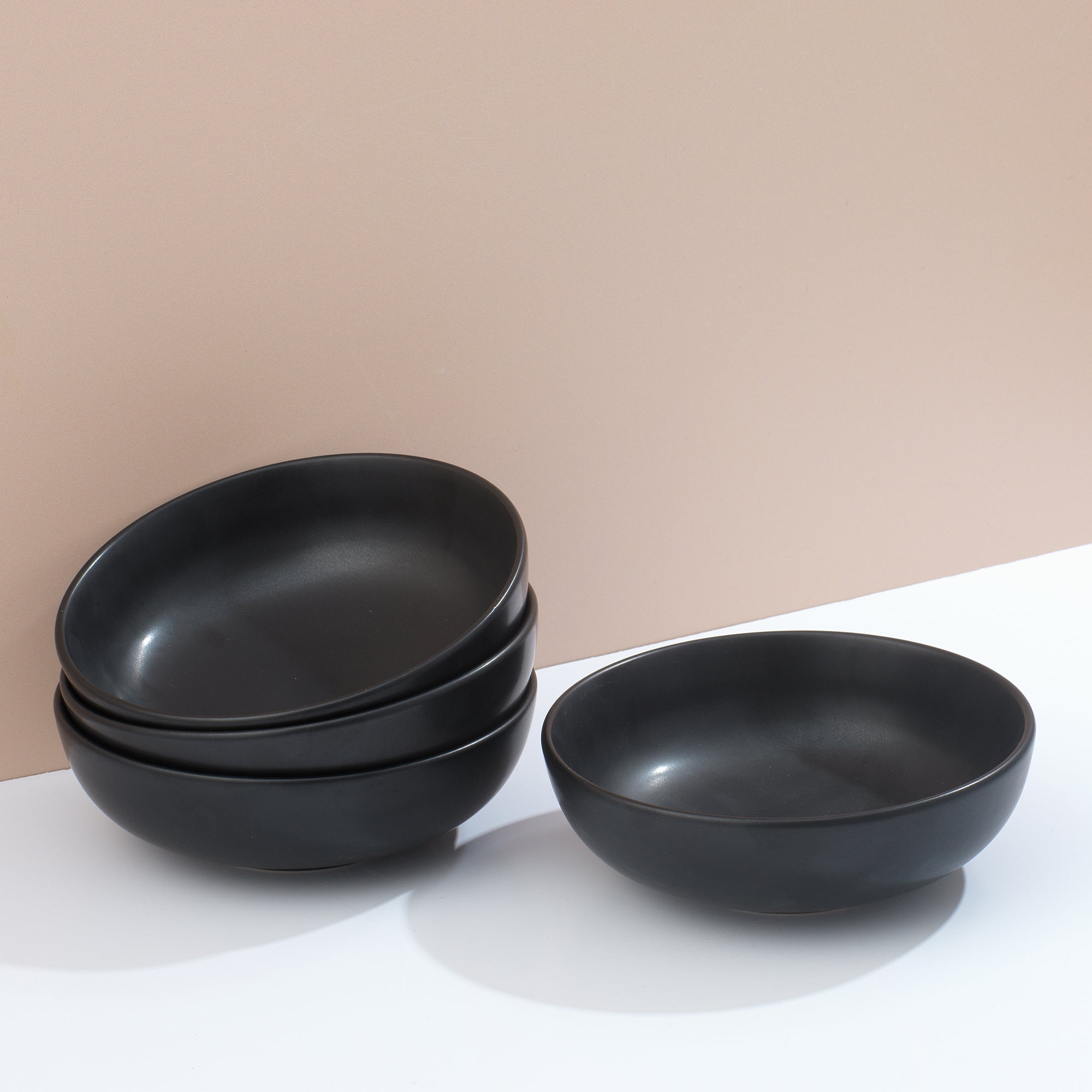 joyjolt-mesa-4-piece-stoneware-pasta-bowls-set-30-oz-wide-stackable image 2