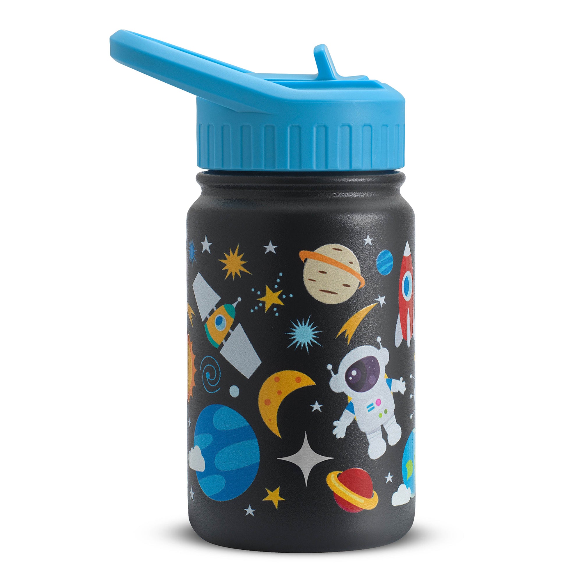 joyjolt-stainless-steel-kids-water-bottle-12-oz-leakproof-flip-straw image 1