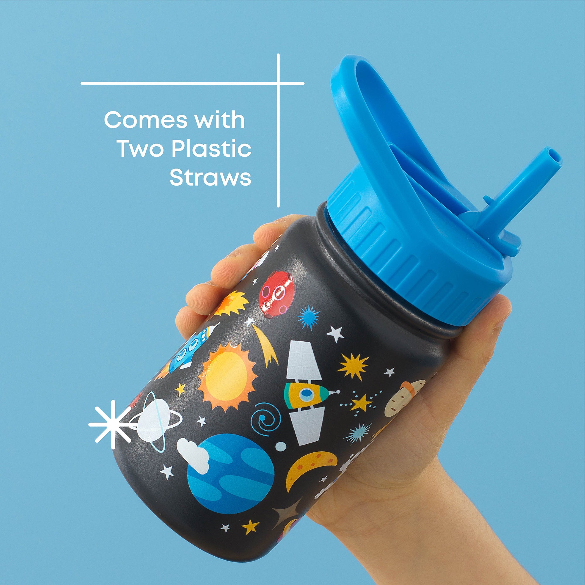 joyjolt-stainless-steel-kids-water-bottle-12-oz-leakproof-flip-straw image 5