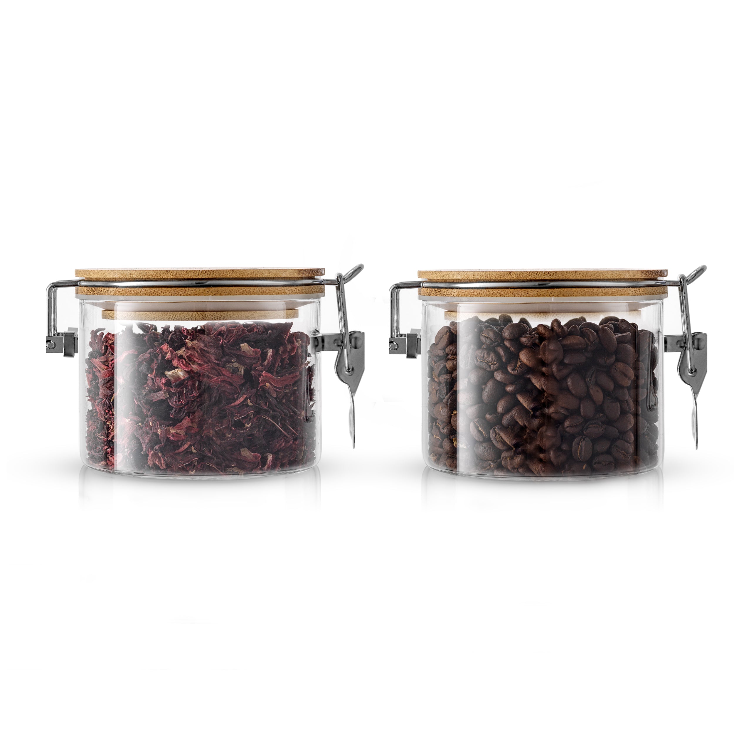 joyjolt-3-piece-airtight-glass-storage-jar-set-with-bamboo-clamp-lids image 1