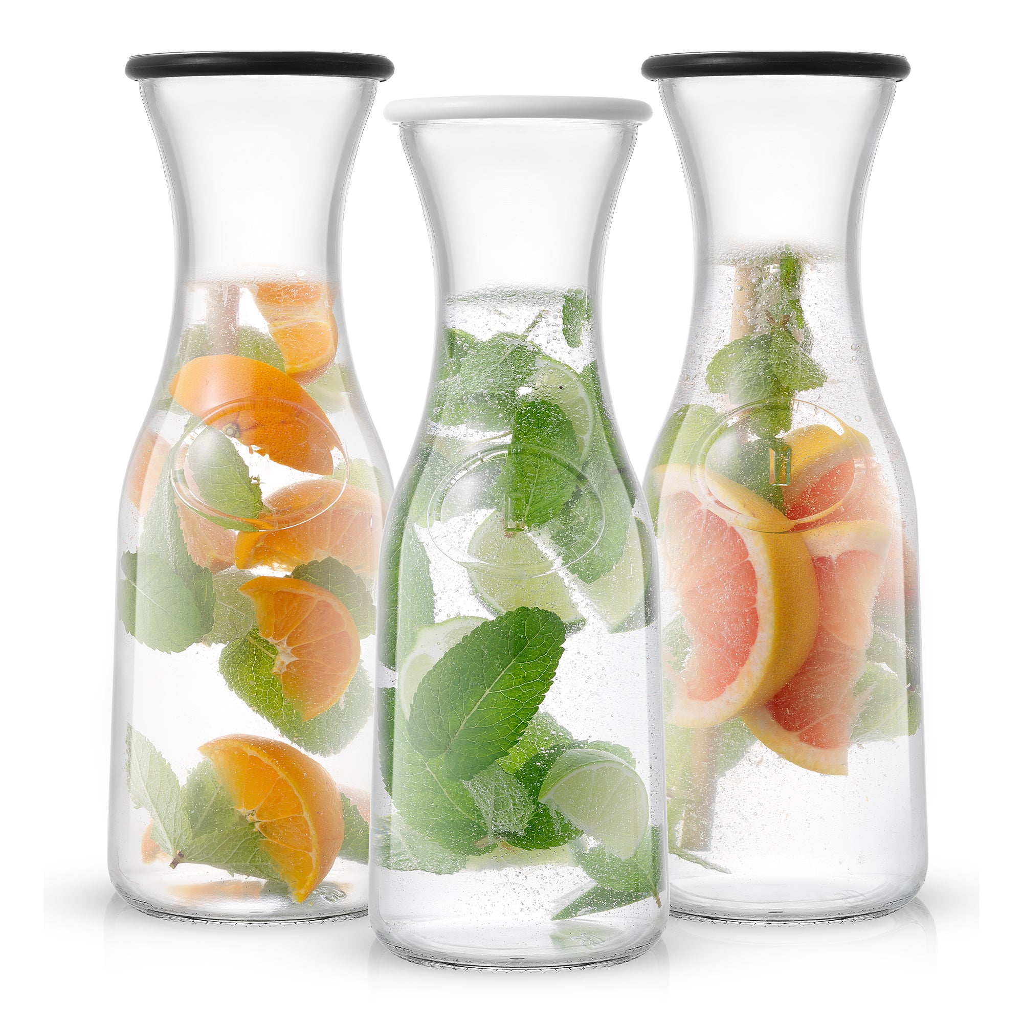 joyjolt-hali-set-of-3-glass-carafes-with-lids-36-oz-each image 1