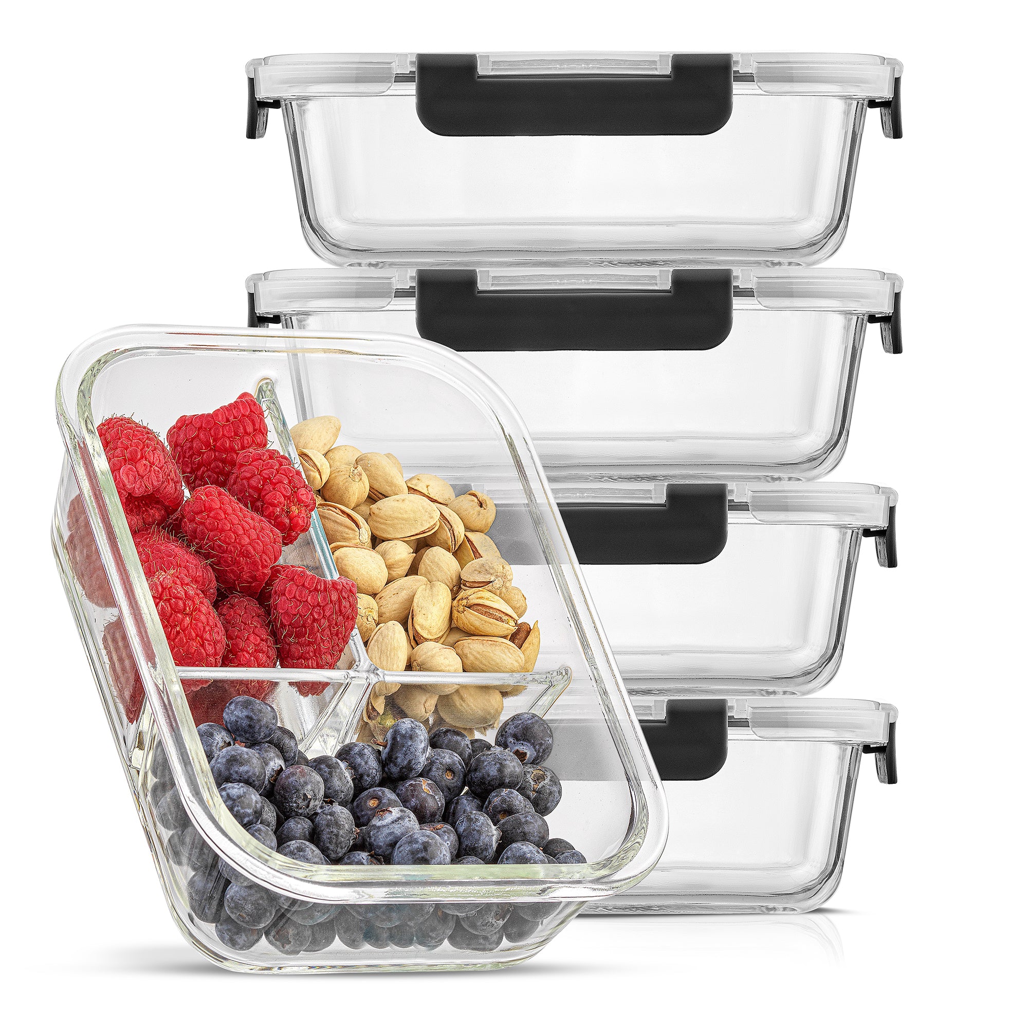 joyjolt-3-compartment-meal-prep-glass-food-storage-container-set image 1