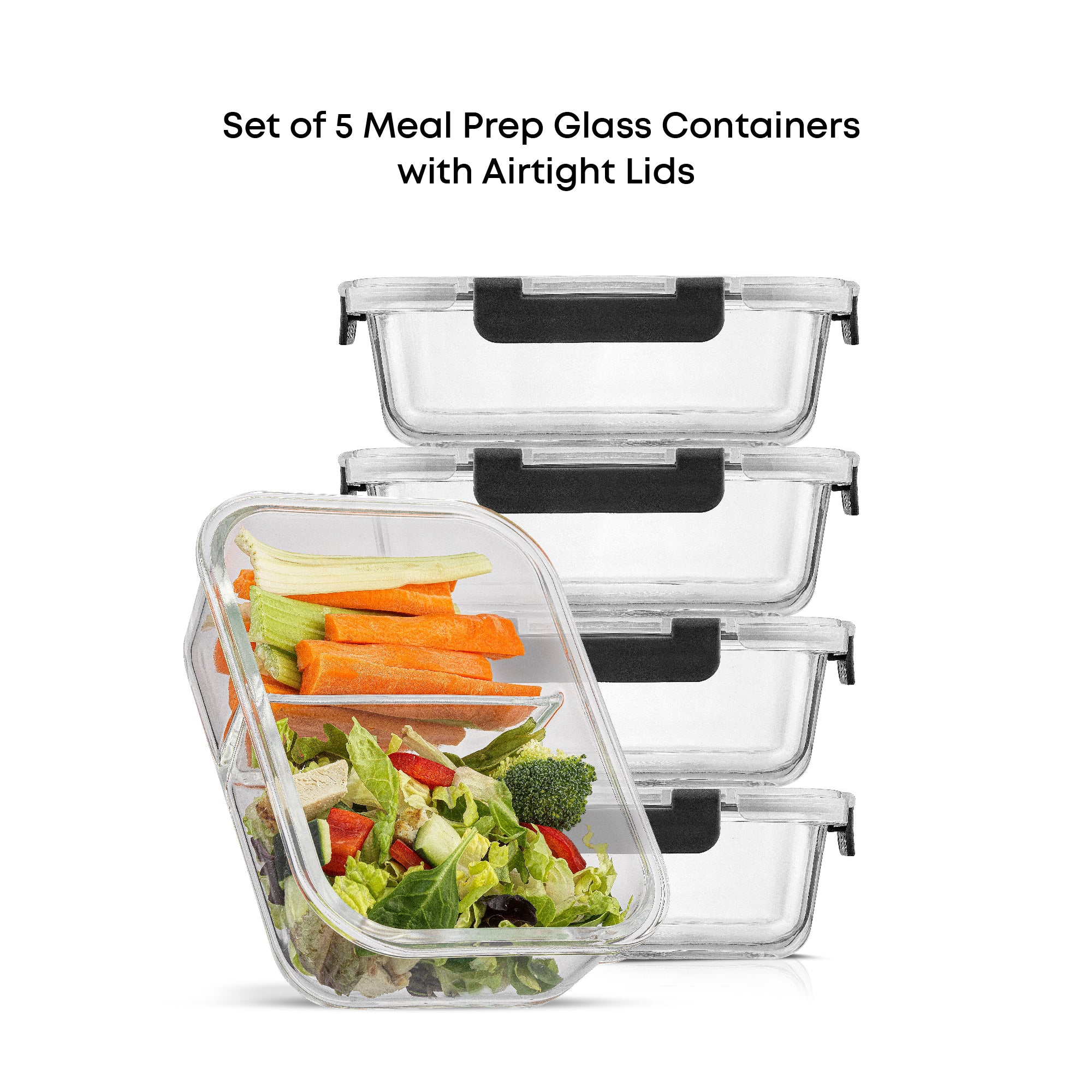 joyjolt-2-section-glass-food-storage-containers-with-lids-set-of-5 image 5