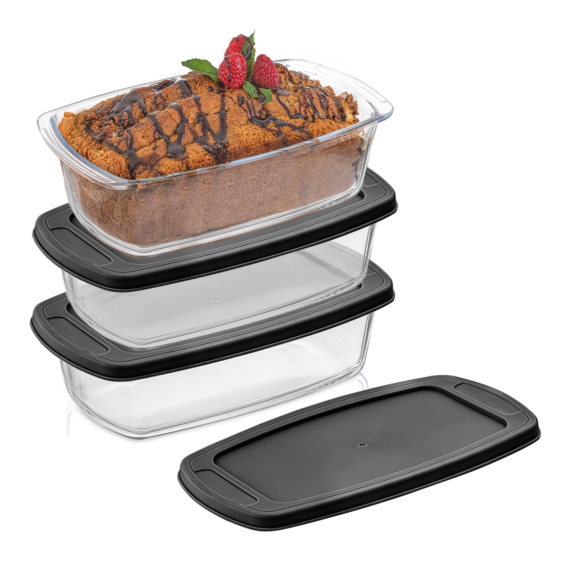 joyjolt-glass-loaf-pans-with-lids-set-of-3-for-baking-and-storage image 1