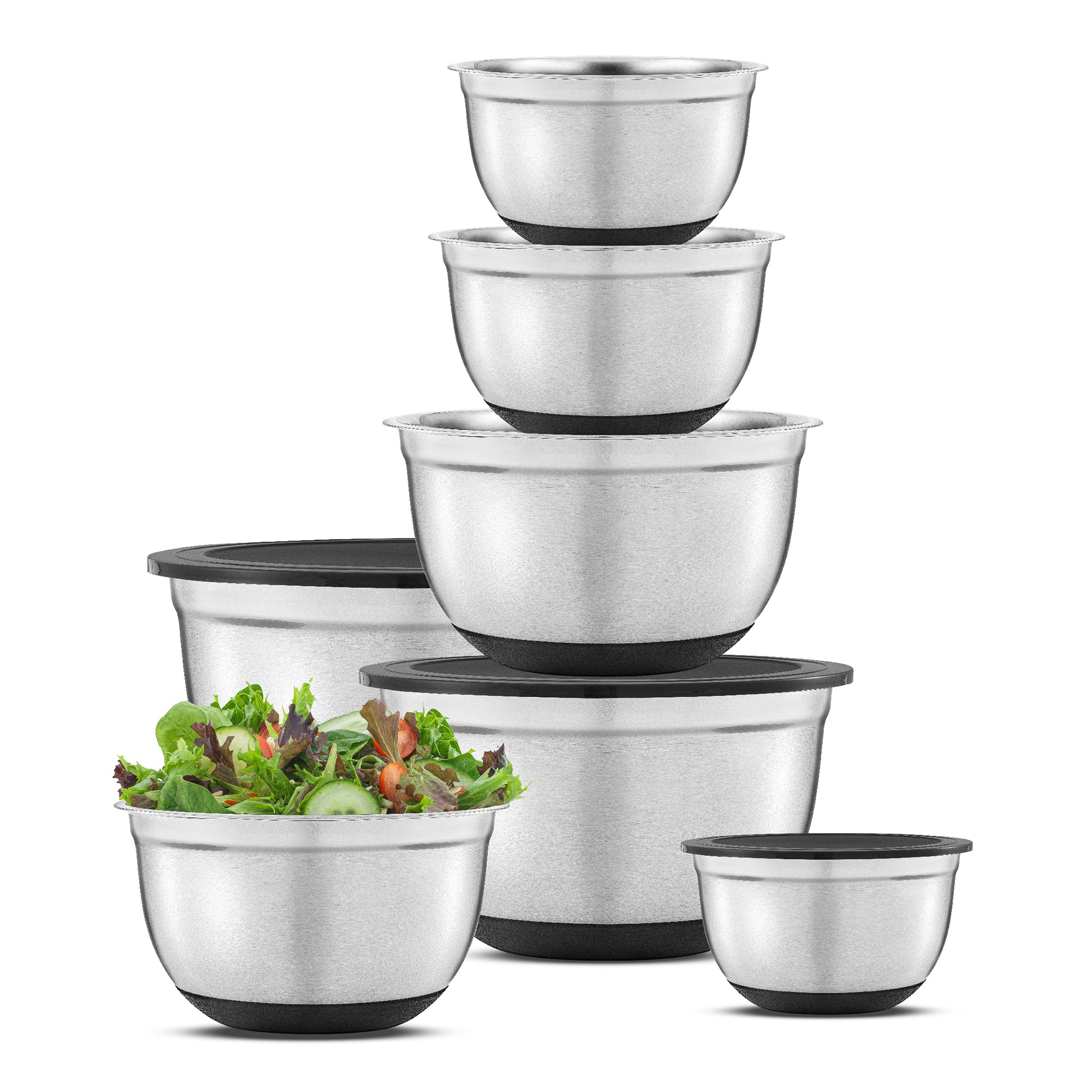 joyjolt-stainless-steel-mixing-bowls-with-airtight-lids-set-of-7 image 1
