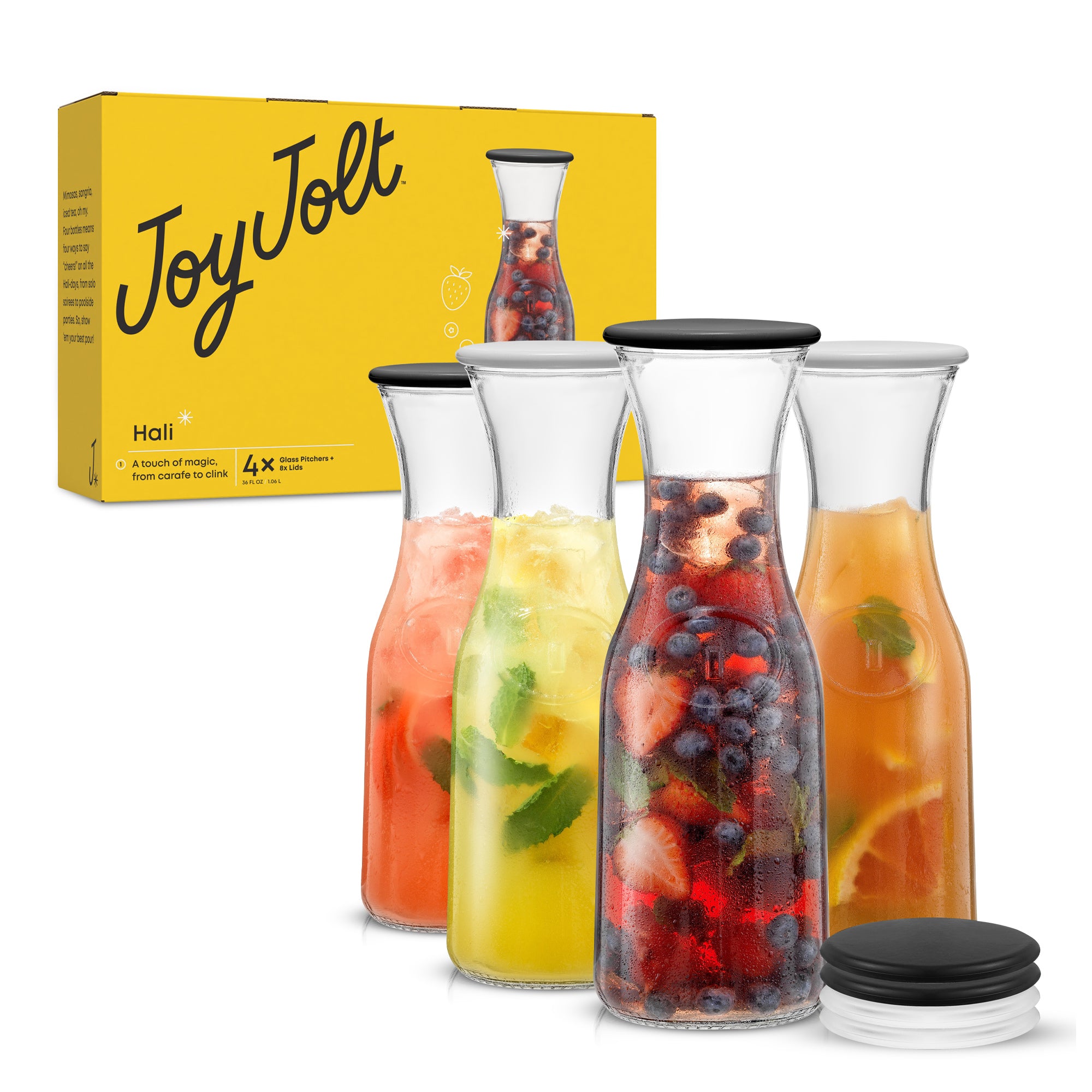 joyjolt-hali-glass-carafe-set-of-4-with-lids image 8