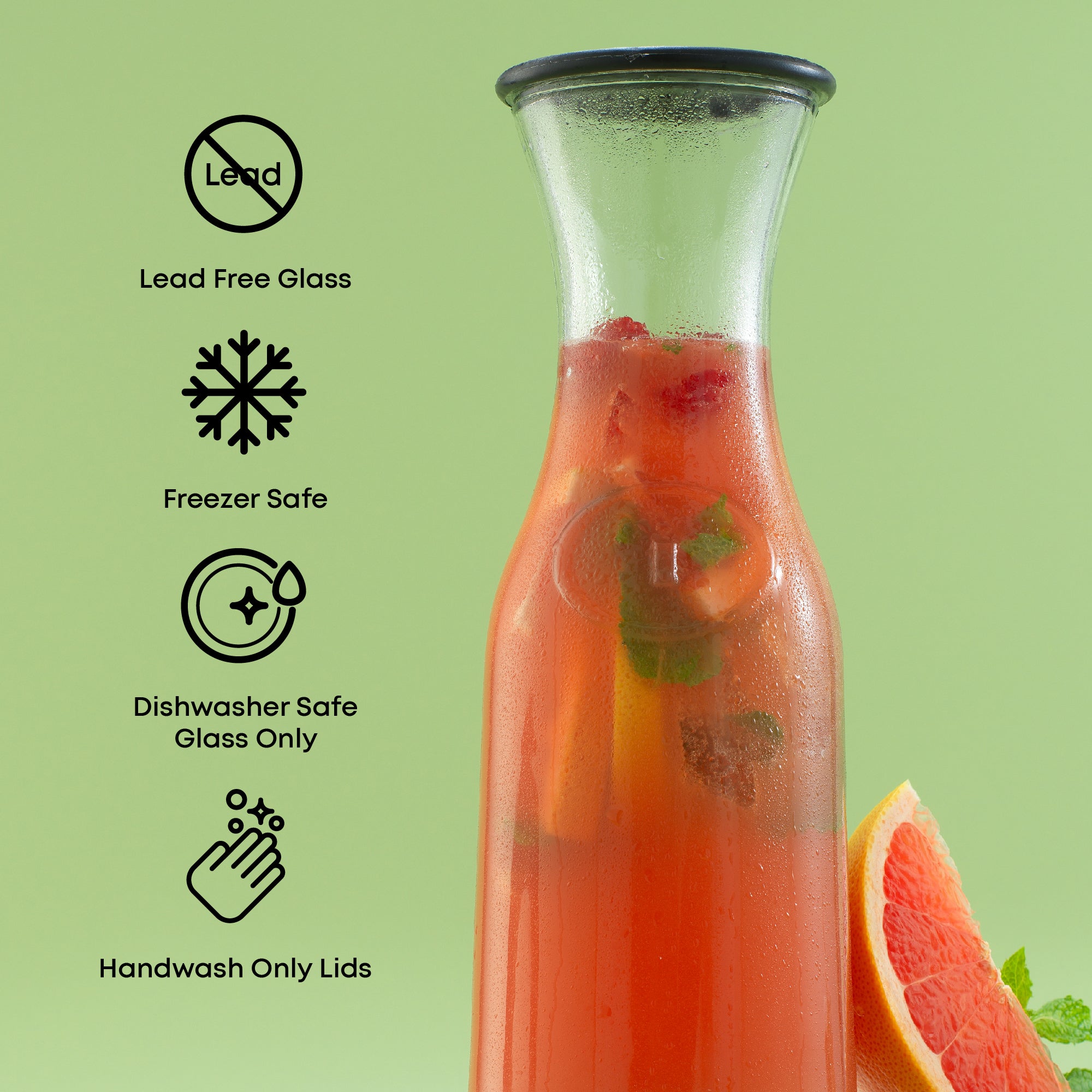 joyjolt-hali-glass-carafe-set-of-4-with-lids image 4