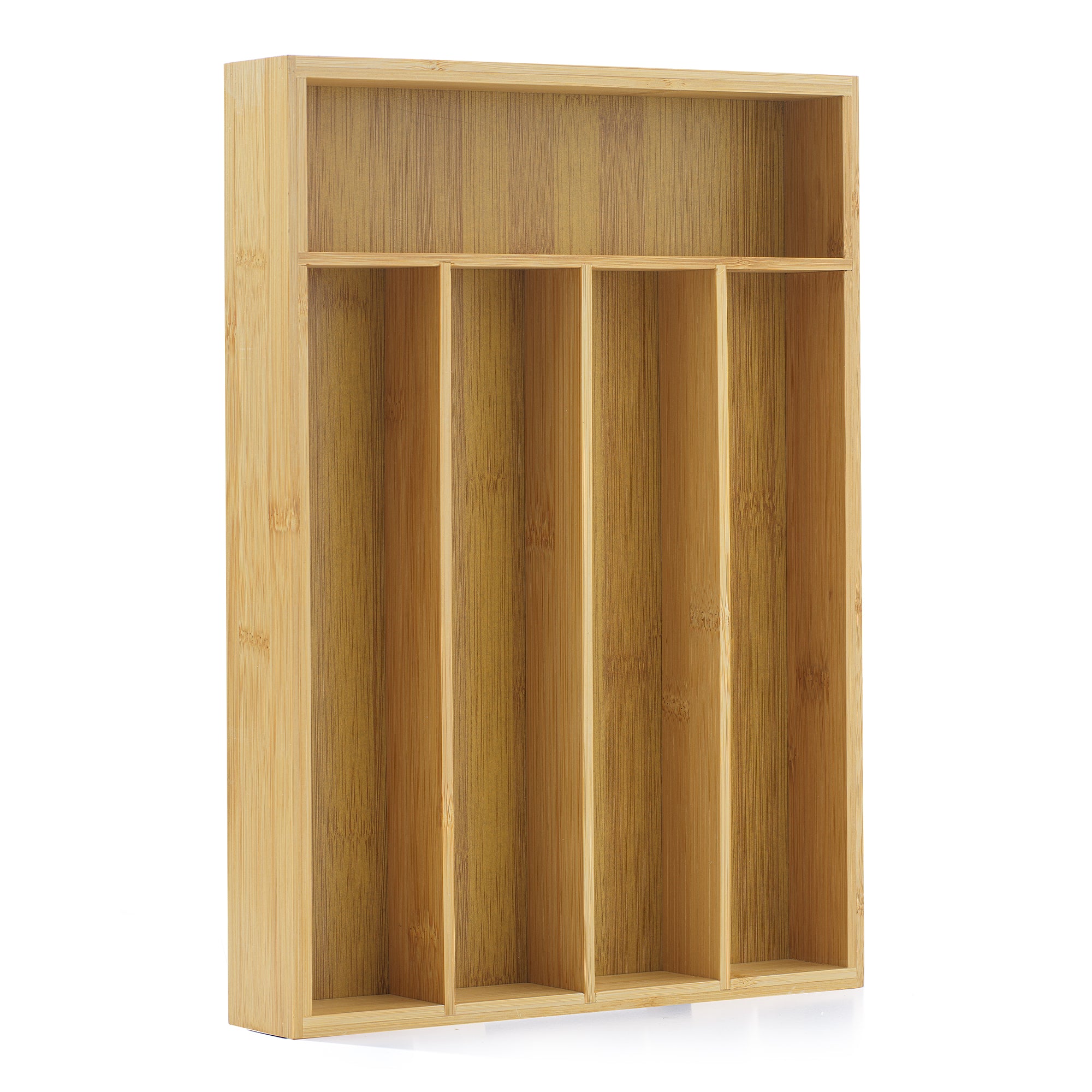joyjolt-5-compartment-bamboo-drawer-organizer image 6