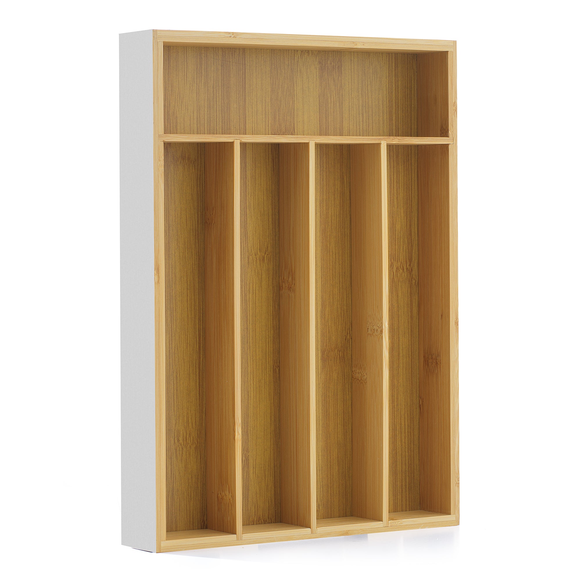 joyjolt-5-compartment-bamboo-drawer-organizer image 8