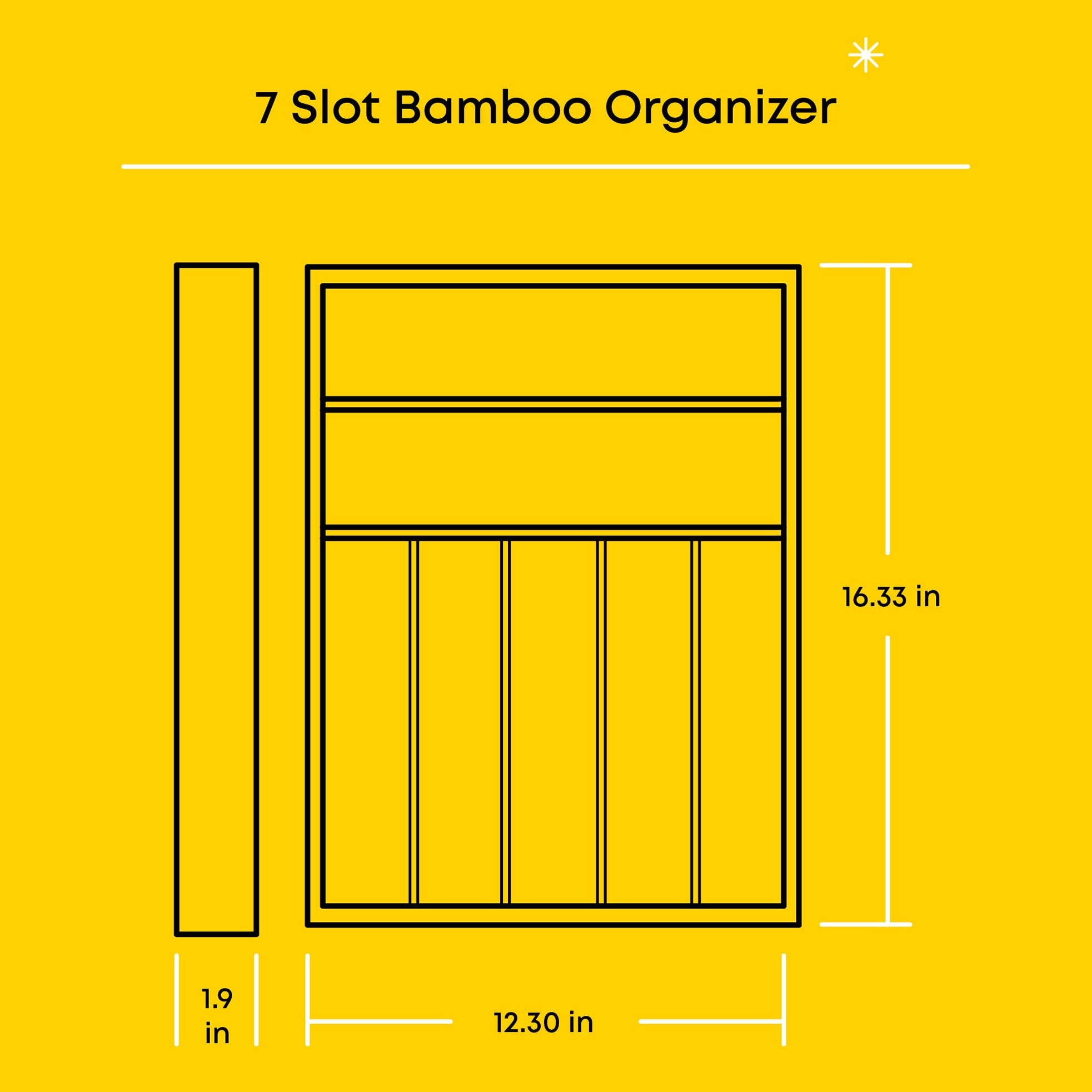 joyjolt-7-compartment-bamboo-drawer-organizer-natural image 5