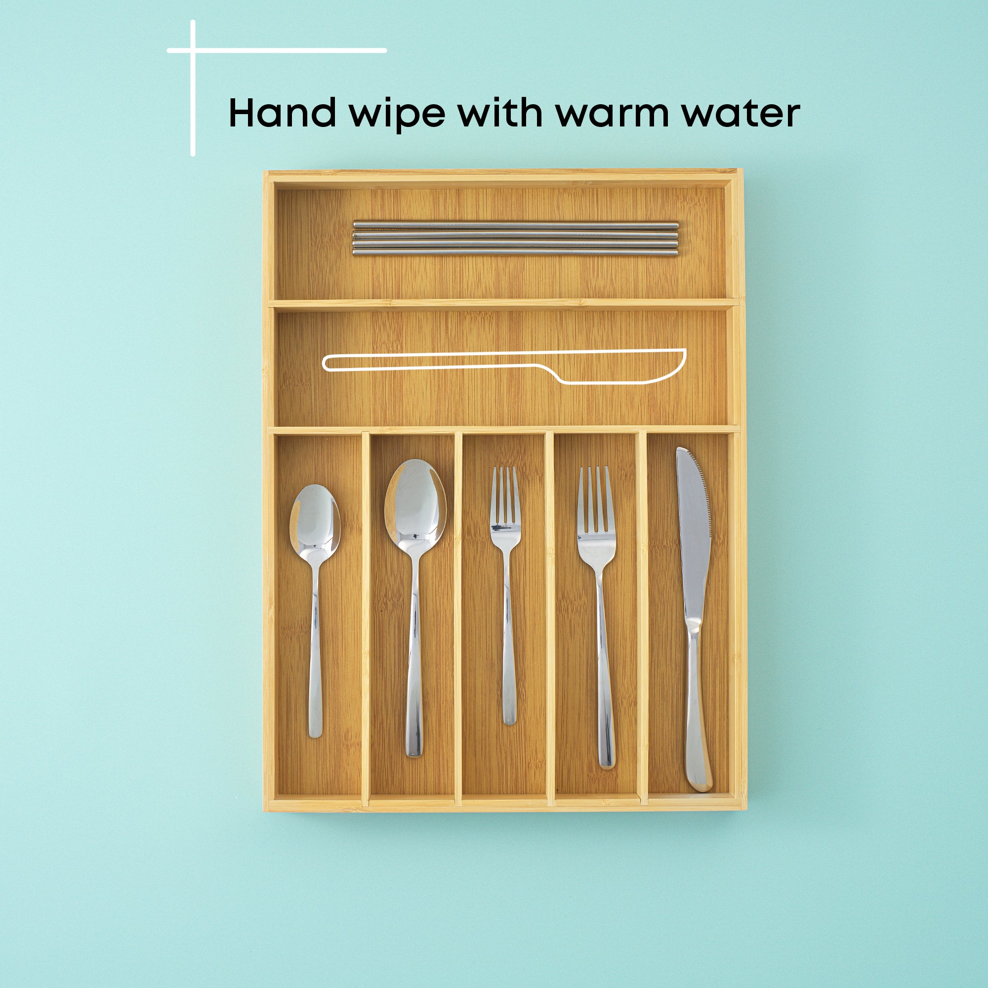 joyjolt-7-compartment-bamboo-drawer-organizer-natural image 4