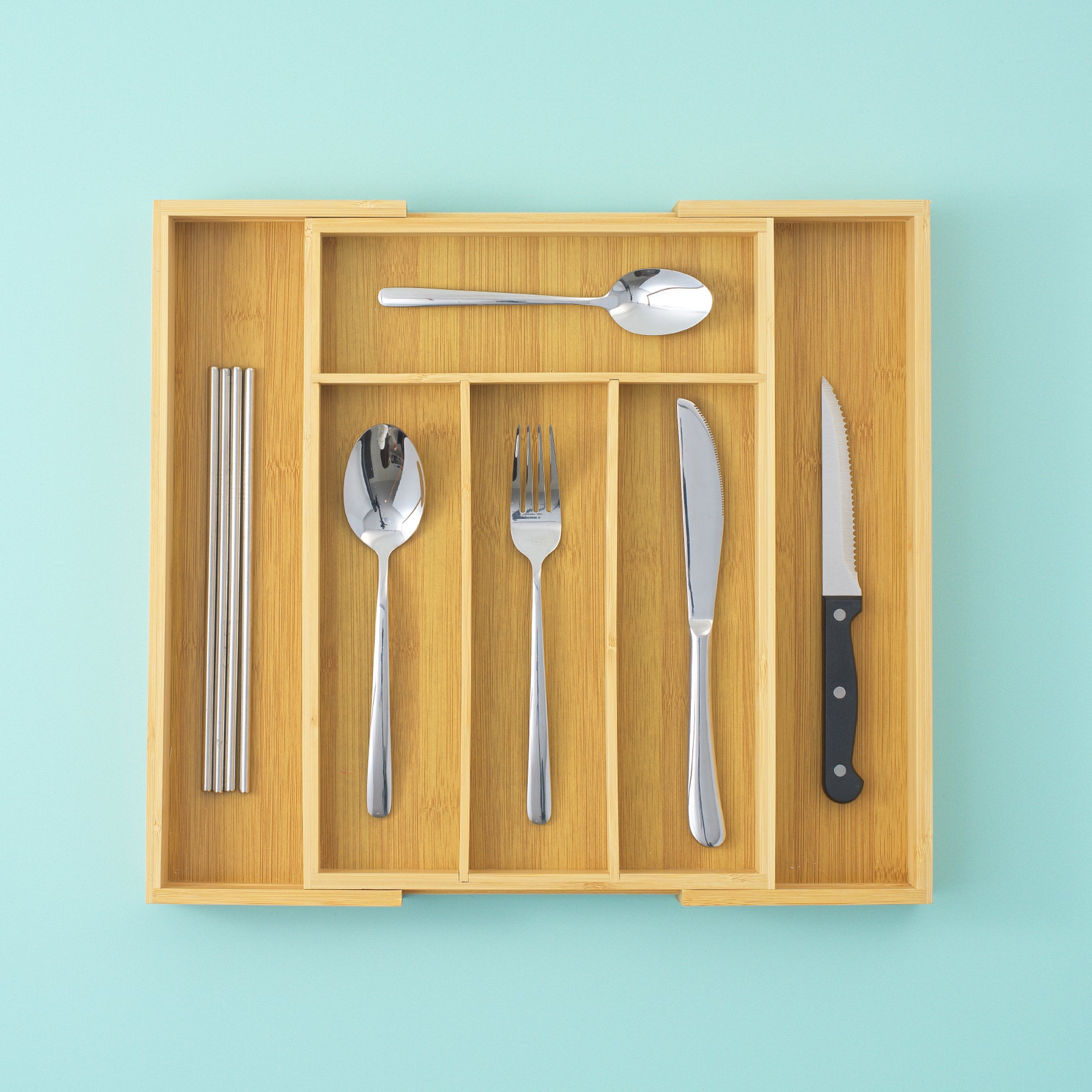 joyjolt-expandable-bamboo-drawer-organizer-4-to-6-slots image 7