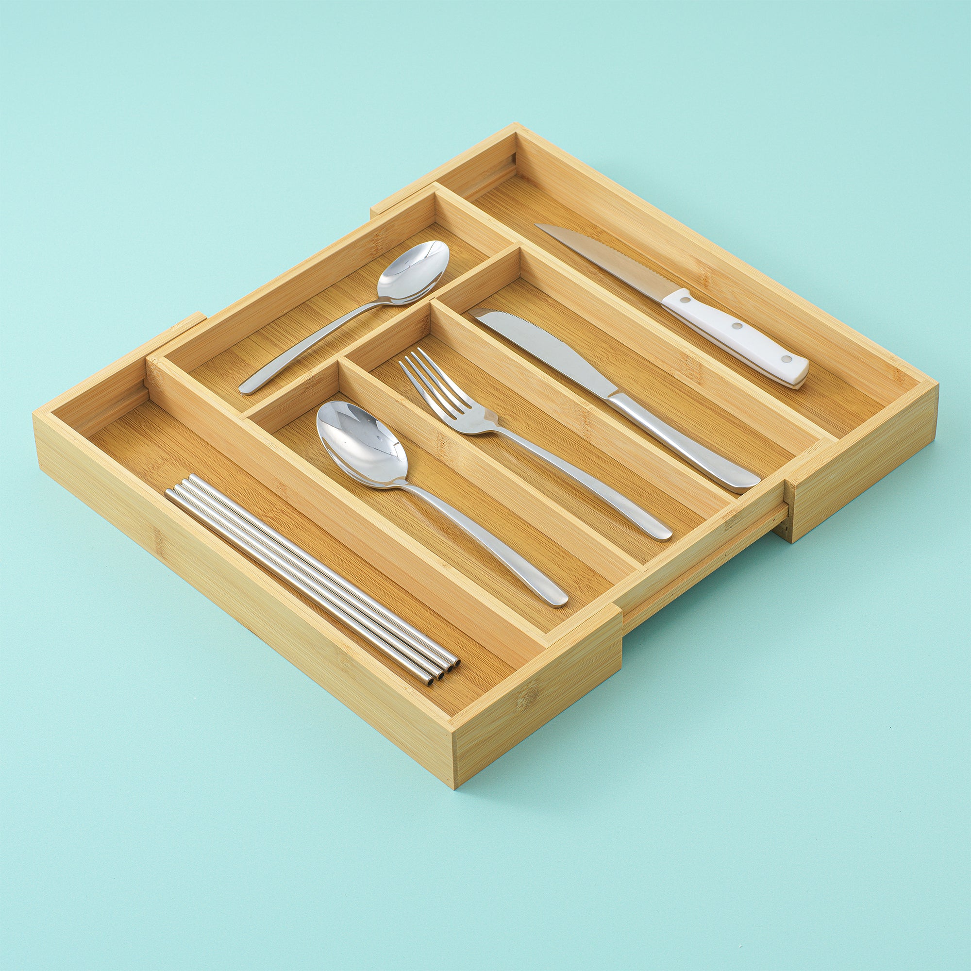 joyjolt-expandable-bamboo-drawer-organizer-4-to-6-slots image 8