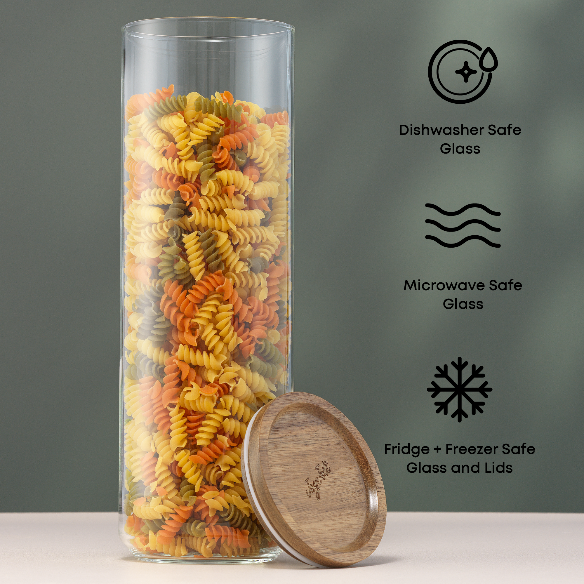 joyjolt-holden-stackable-glass-storage-canister-set-with-acacia-wood-lids image 3
