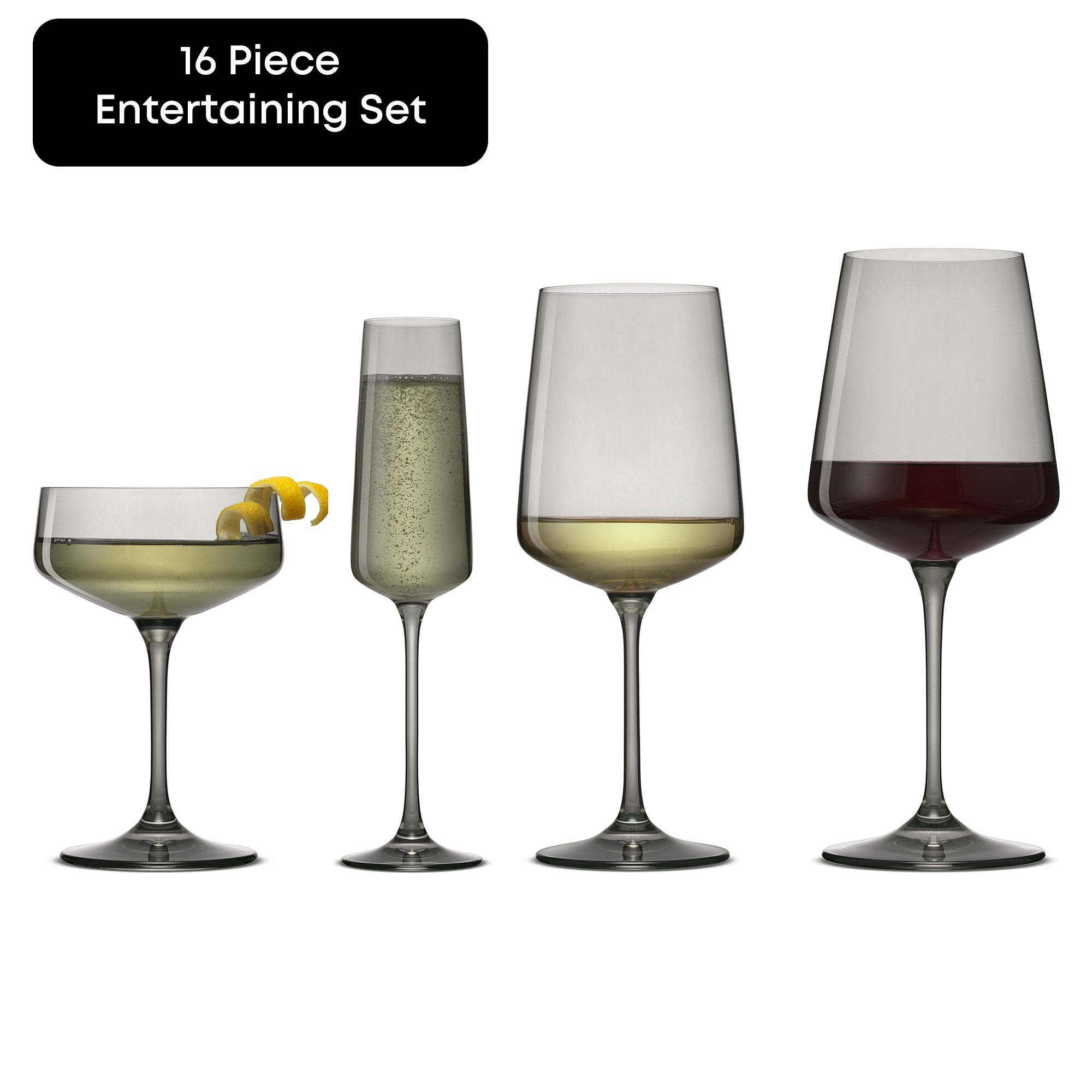 joyjolt-sidney-16-piece-smoke-stemware-entertaining-set image 1
