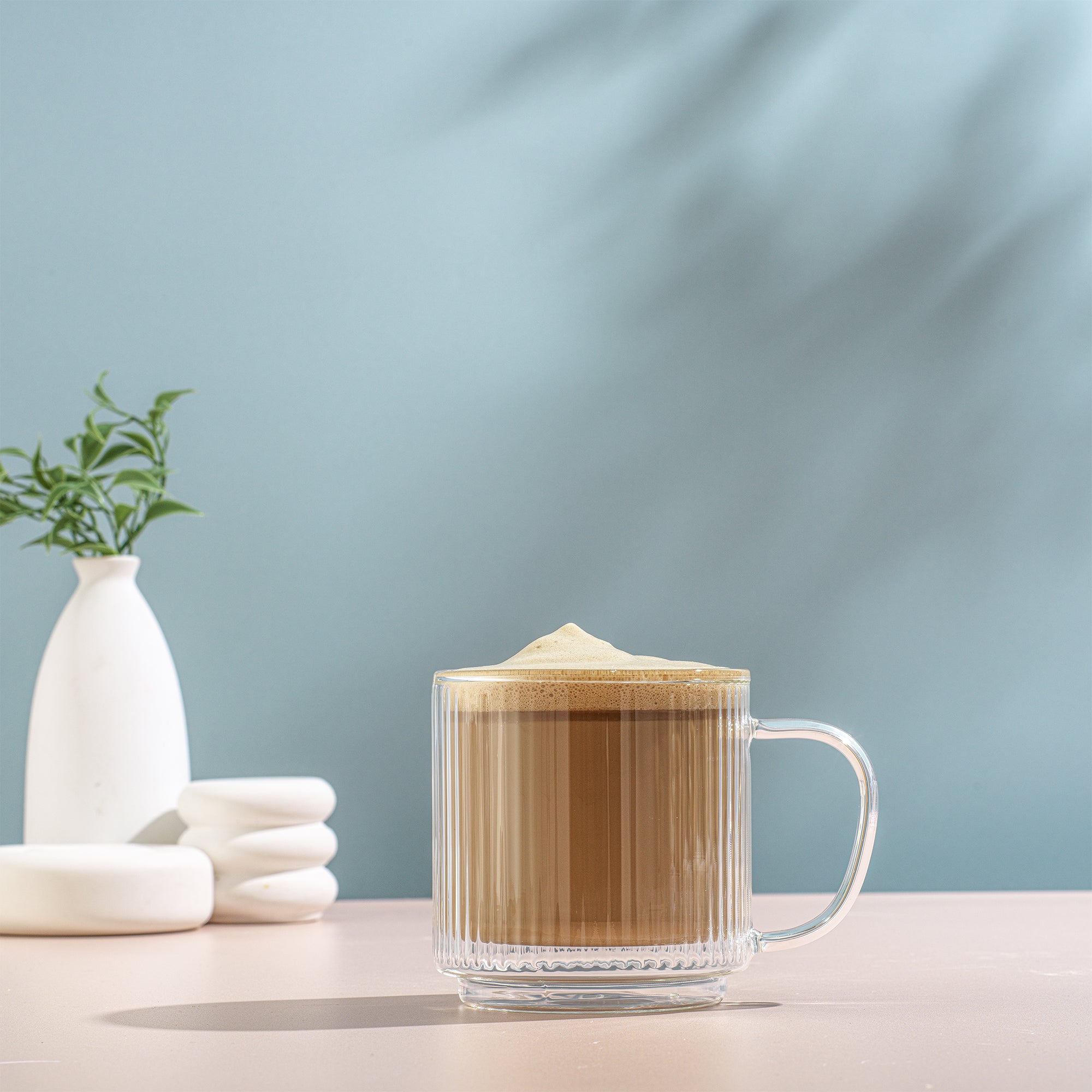 joyjolt-haven-fluted-stackable-double-wall-glass-mugs-set-of-4-13-5-oz image 4