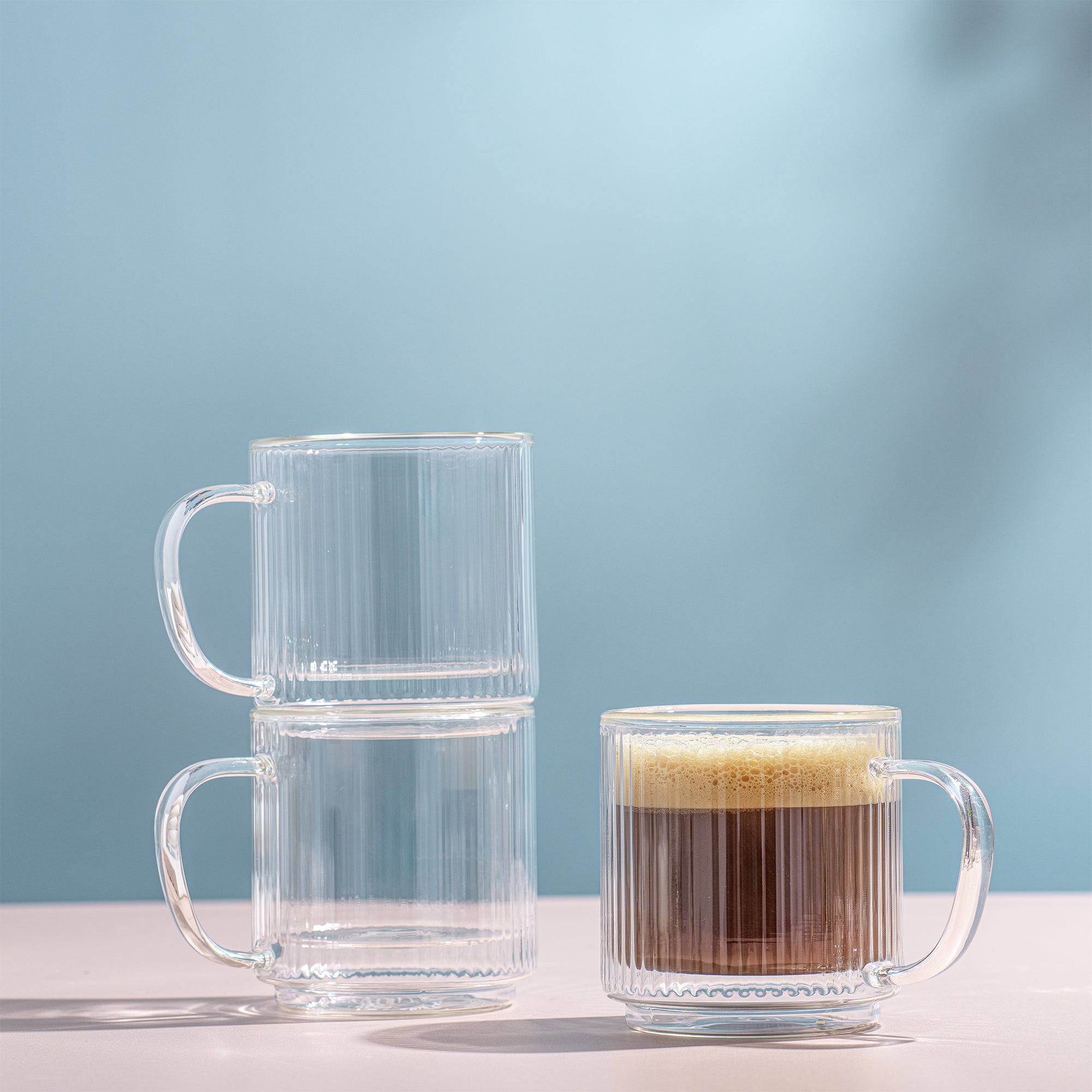 joyjolt-haven-fluted-stackable-double-wall-glass-mugs-set-of-4-13-5-oz image 8