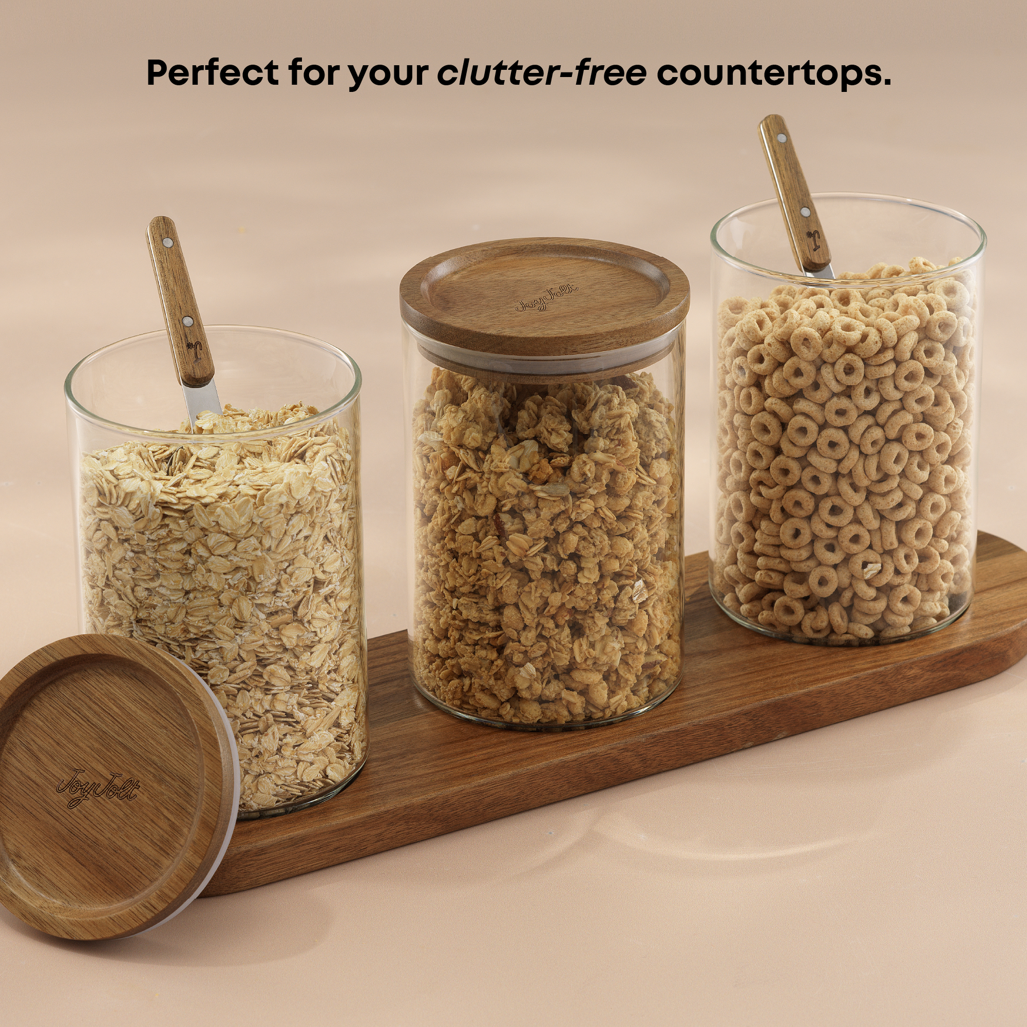 joyjolt-holden-11-piece-glass-canister-set-with-acacia-wood-tray image 6